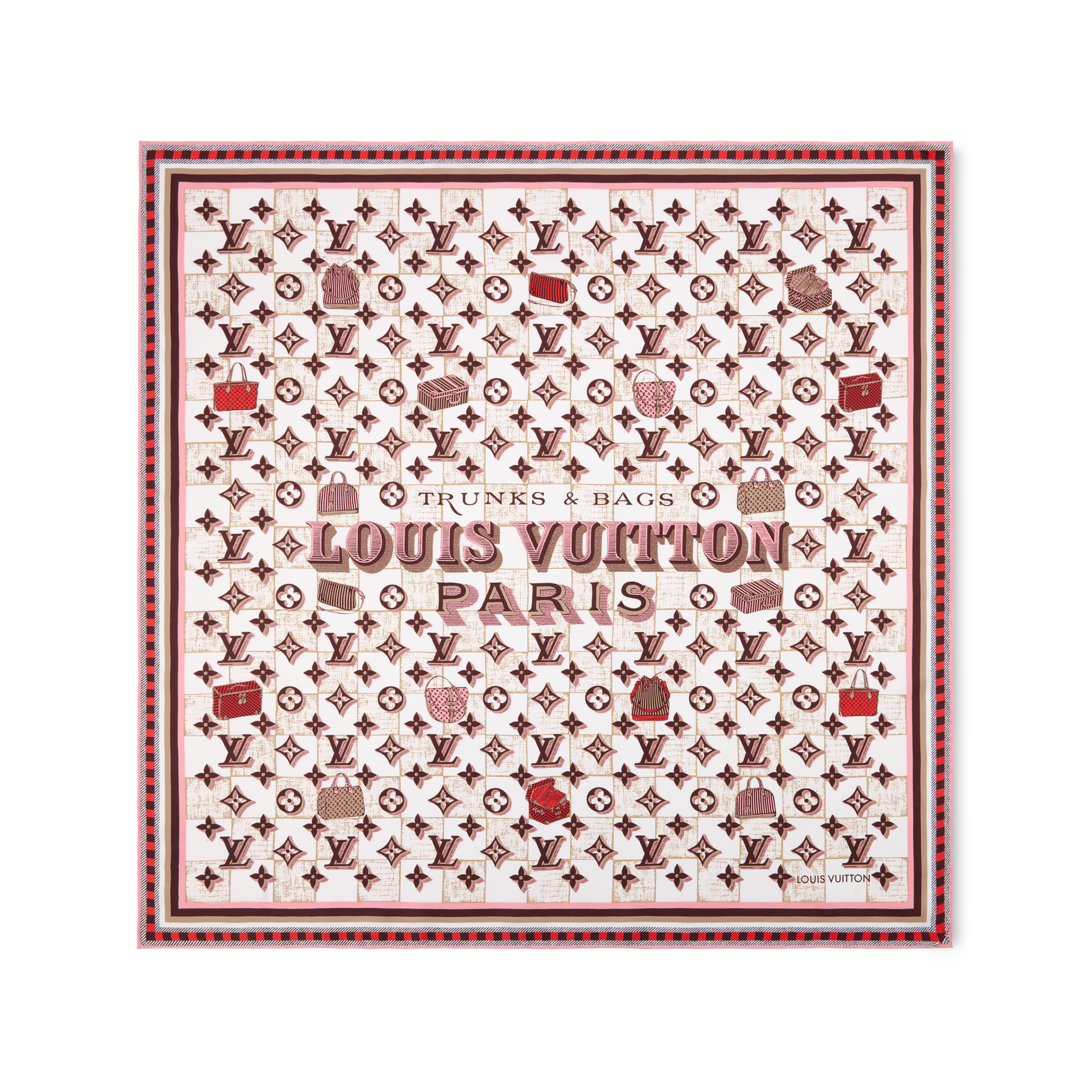 W*D様 71625 Louis Vuitton ワインレッド　ダミエ柄　シルク Damiergram Square 70 S00 - Accessories M96775 | LOUIS VUITTON